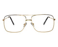 Unisex Clear Golden Retro Square Sunglass